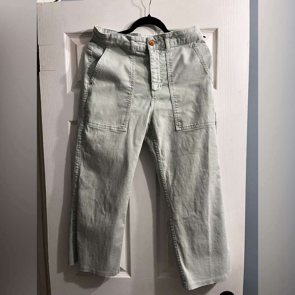 Zara Mint Green Cargo Pants